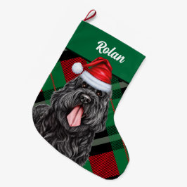 Black Russian Terrier Helgdag Play Hund's Namn Stor Julstrumpa