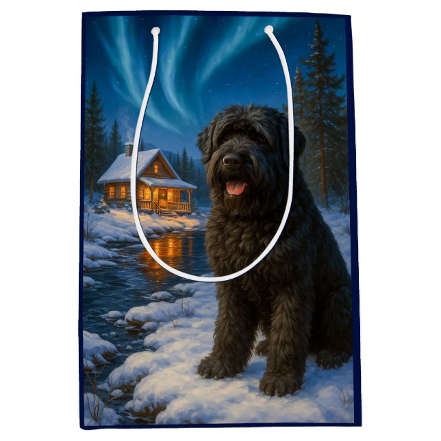 Black Russian Terrier Holiday Card (Framsidan)