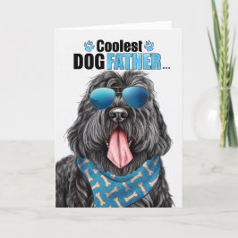 Black Russian Terrier Hund Coolest Pappa Fars dag Helgkort