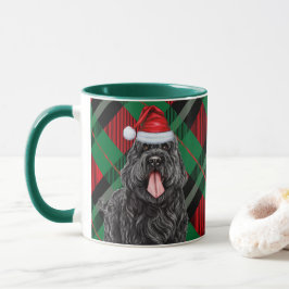 Black Russian Terrier Hund Grönt Red Helgdag Play Mugg