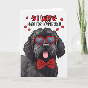 Black Russian Terrier Hund Loving You Valentine Helgkort