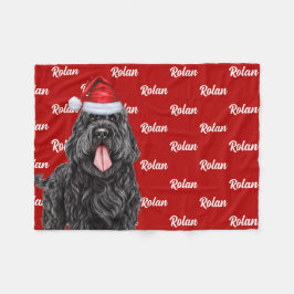 Black Russian Terrier Hund Namn jul Helgdag Fleecefilt