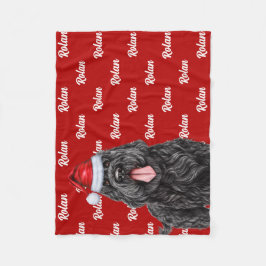 Black Russian Terrier Hund Namn jul Helgdag Fleecefilt