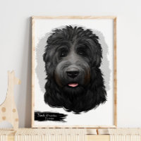 Black Russian Terrier Hund Porträtt | Pet Porträtt
