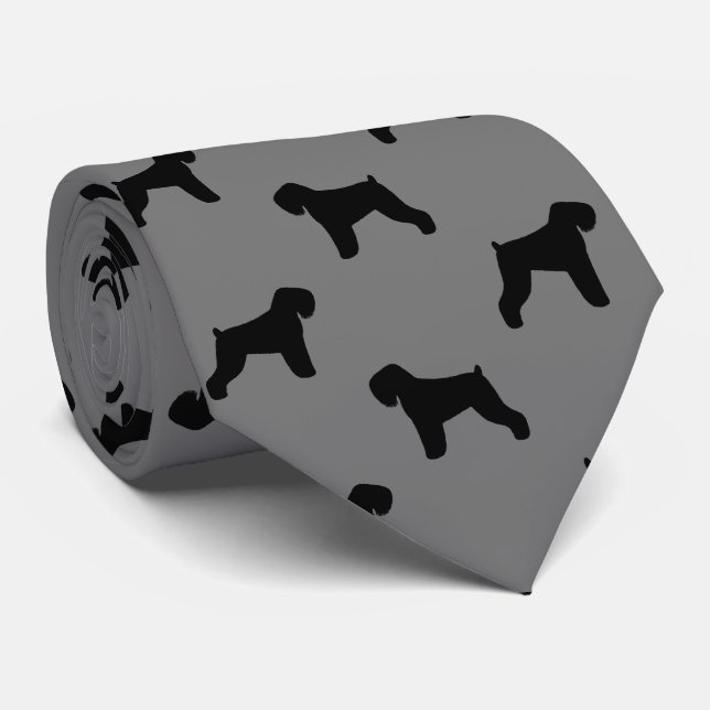 Black Russian Terrier Hund Silhouettes Mönster Slips (Rullad)
