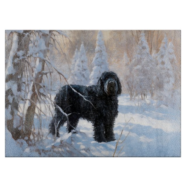 Black Russian Terrier Låt det snöa jul (Framsidan)