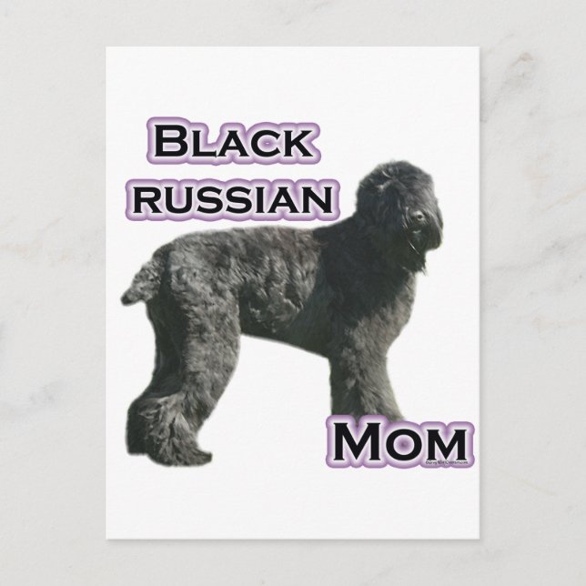 Black Russian Terrier Mamma 4 Vykort (Framsida)