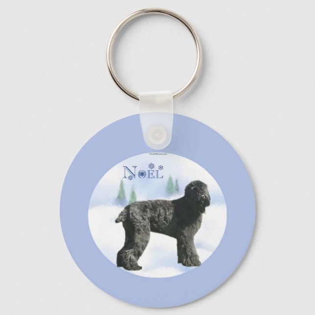 Black Russian Terrier Noel Nyckelring (Framsida)