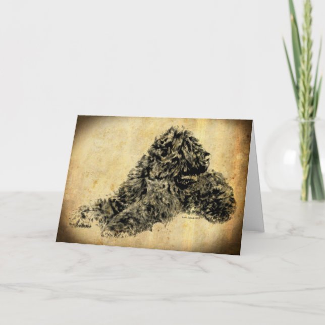 Black Russian Terrier Old Time Kort (Framsida)