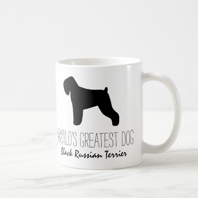 Black Russian Terrier Världsmästare Hund Anpassnin Kaffemugg (Höger)