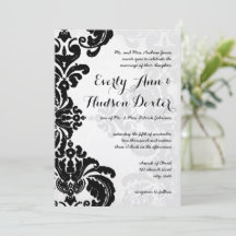 Black Rustic Luxe Vintage Damask Wedding