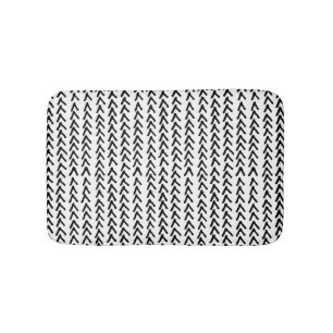 Black Rustic Tribal Mönster Bath Mat Badrumsmatta