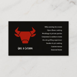 Black Rustic Vintage Logo Catering Business Card Visitkort