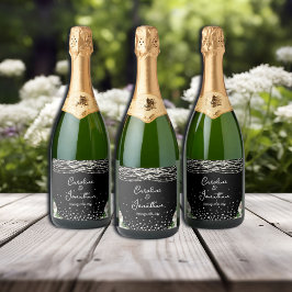 Black Rustic Vit ros String Ljus Bröllop