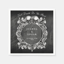 Black Rustic Wood Döskallars Gothic Bröllop