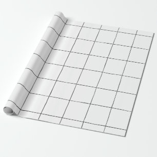 Bläck rutnät - svart linjer - anpassningsbart presentpapper