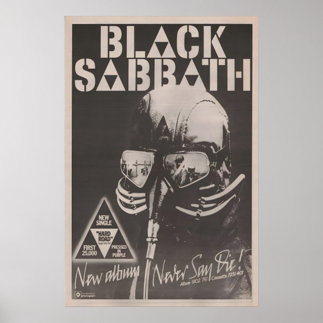 BLACK SABBATH Affisch - 1978 original NME Never sa (Framsidan)