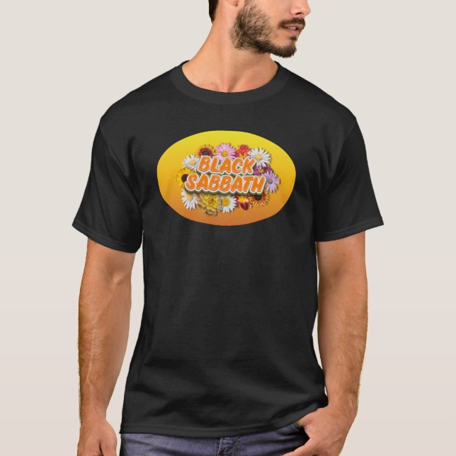 Black Sabbath Blommig T Shirt (Framsida)