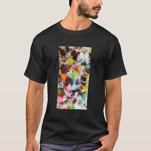 Black ’Salt Vatten Taffy’ T Shirt (Framsida)