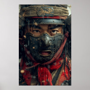 Black Samurai Horror Movie Poster - Gothic Stil