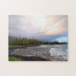 Black Sand Beach - Big Island Hawaii - 11 x 14 inc Pussel