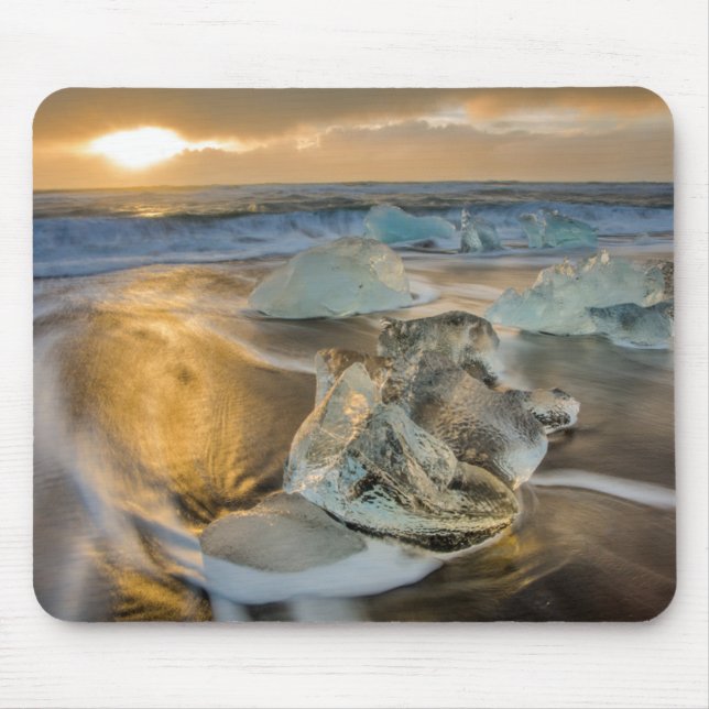 Black Sand Beach | Jokulsarlon South Island Musmatta (Framsidan)