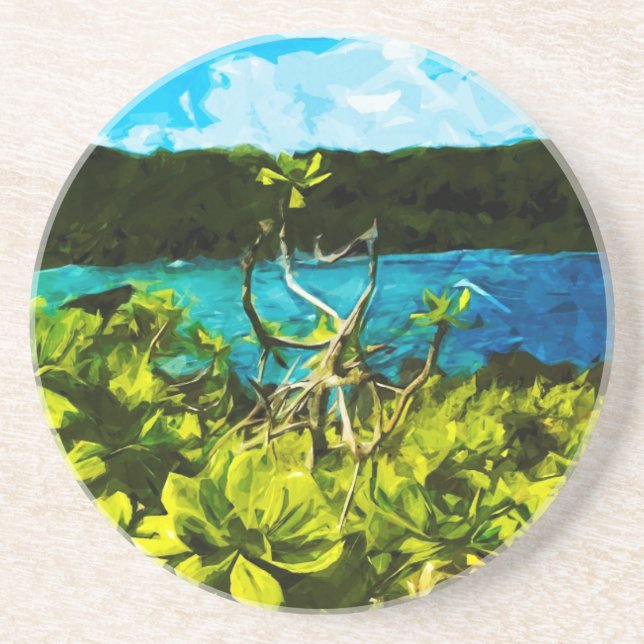 Black Sand Beach på väg till Hana Maui Abstrakt Underlägg (Framsidan)