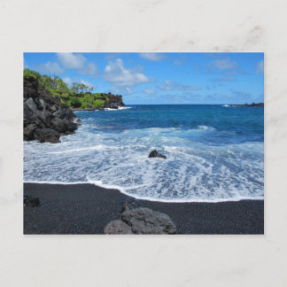 Black Sand Beach, Waianapanapa State Park, Maui Vykort