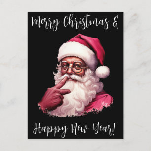 Black Santa, Big nick Energy, Naughty, Jultomten Helg Vykort