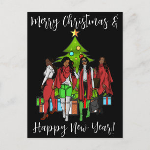Black Santa, Big nick Energy, Naughty, Jultomten Helg Vykort