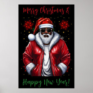 Black Santa, Big nick Energy, Naughty, Jultomten Poster