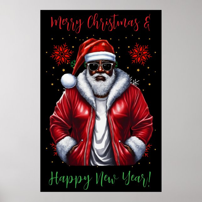 Black Santa, Big nick Energy, Naughty, Jultomten Poster (Framsidan)