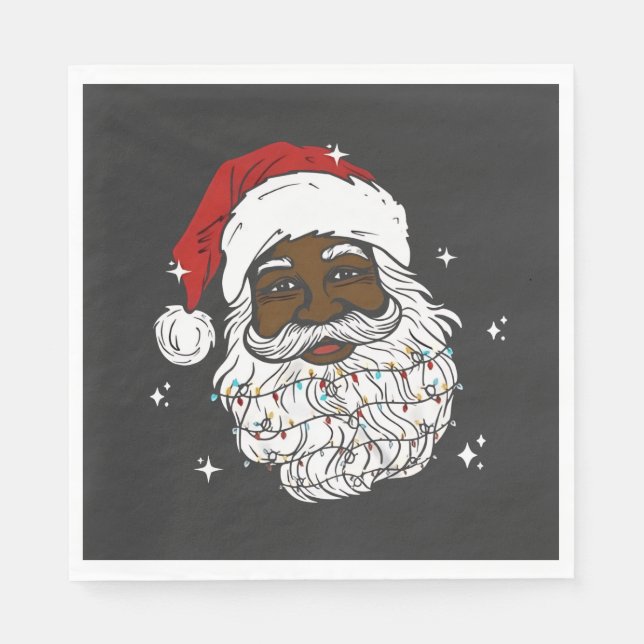 Black Santa Black History Julafton Pappersservett (Framsidan)