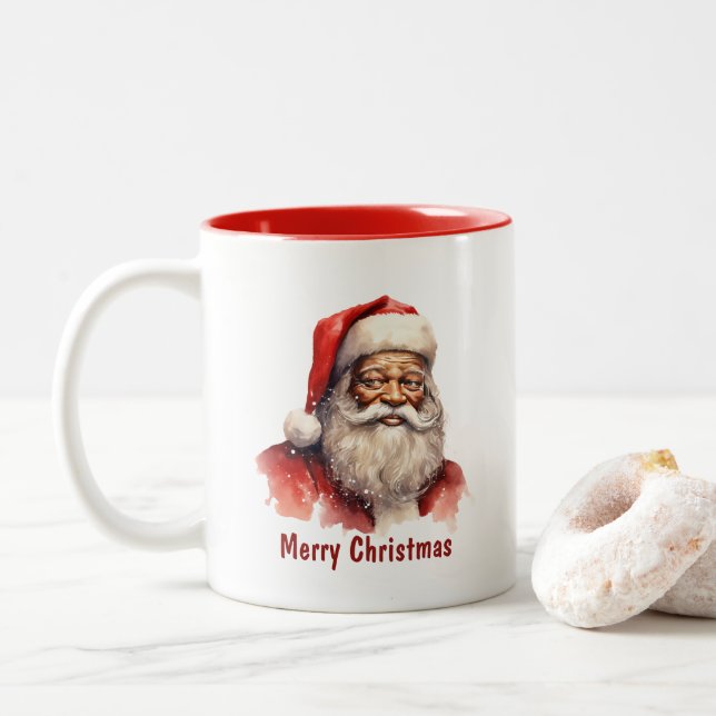 Black Santa Coffee Mugg (Med munk)
