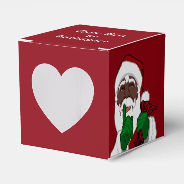 Black Santa Gift Box Personalize jul Boxes Presentaskar (Framsidan Sidan)
