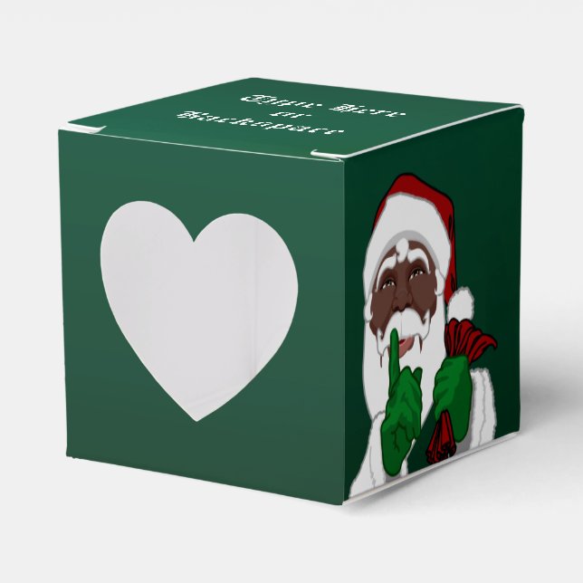Black Santa Gift Box Personalize jul Boxes Presentaskar (Framsidan Sidan)