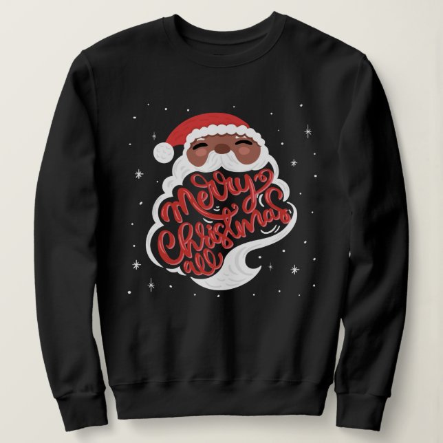 Black Santa | God jul alla T Shirt (Design framsida)