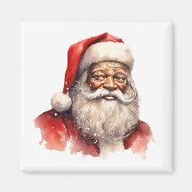 Black Santa God jul Magnet