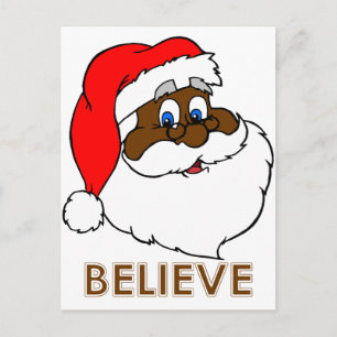 Black Santa Helg Vykort