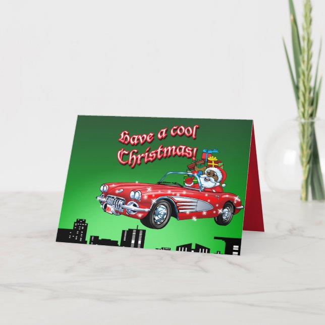 Black Santa Helgkort (Framsida)