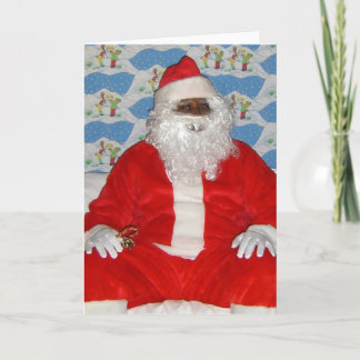 Black Santa Helgkort