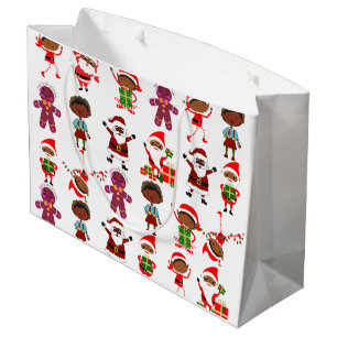 Black Santa jul Gift Bag