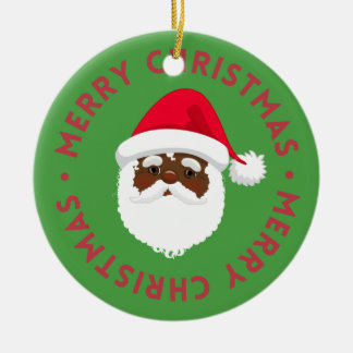 Black Santa Julgransprydnad Keramik