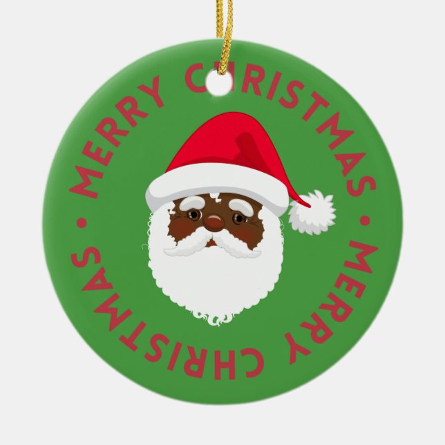 Black Santa Julgransprydnad Keramik (Framsidan)