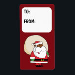 Black Santa Leksak Sack Gift-etikett Fraktsedel<br><div class="desc">Sack-etikett för Sack Santa Leksak,  bild © GraphicFactory.com</div>