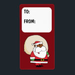 Black Santa Leksak Sack Gift-etikett Fraktsedel<br><div class="desc">Sack-etikett för Sack Santa Leksak,  bild © GraphicFactory.com</div>