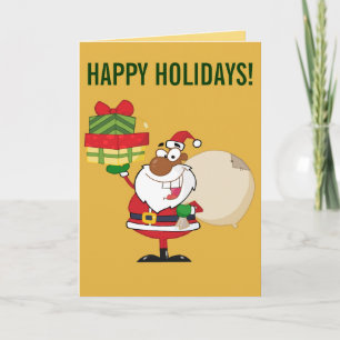 Black Santa med Gifts Helgkort