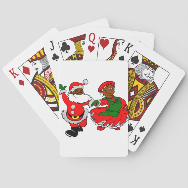 Black Santa Mrs claus Kortlek (Baksidan)