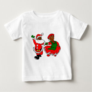 Black Santa Mrs claus Tee