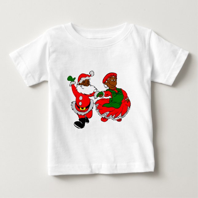 Black Santa Mrs claus Tee (Framsida)